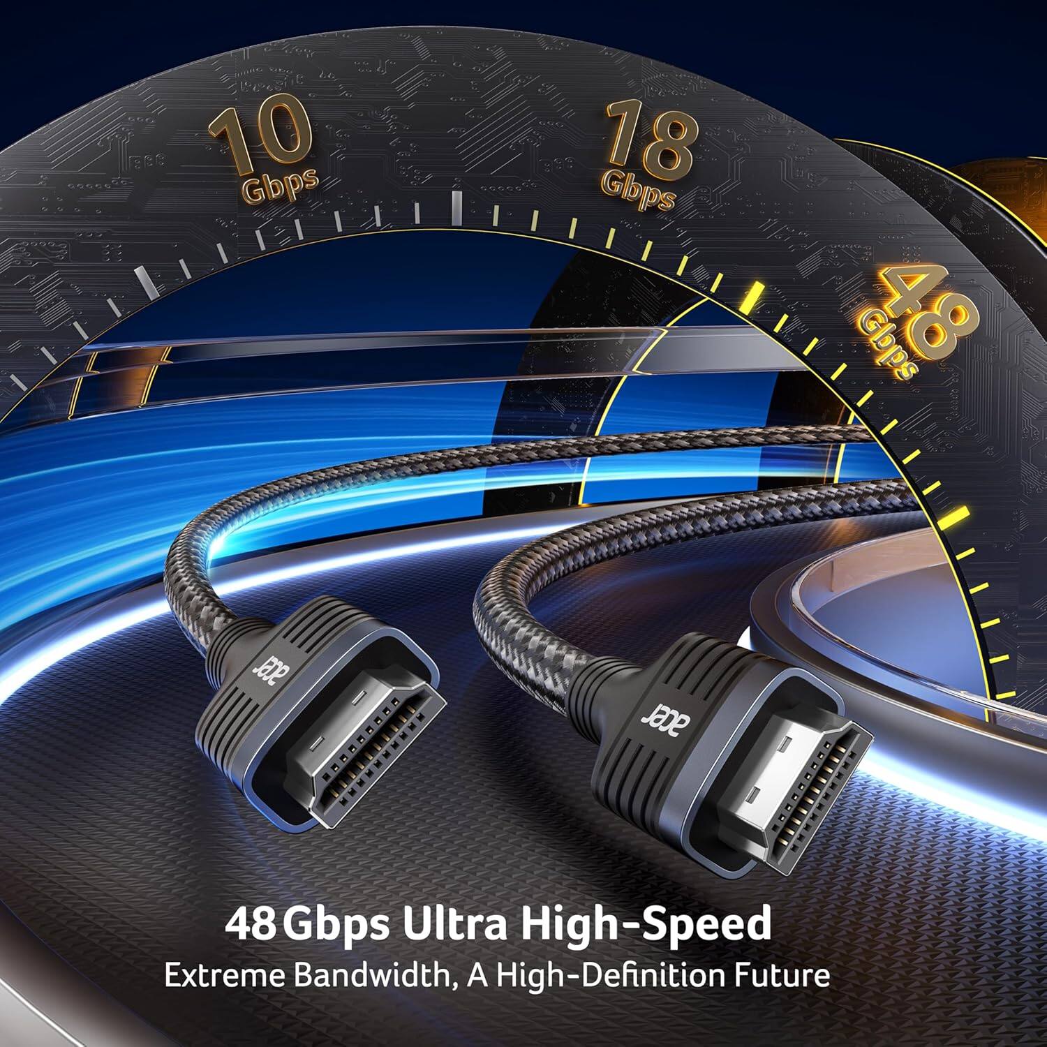10 Gbps  
18 Gbps  
48 Gbps  

Ultra High-Speed  
Extreme Bandwidth, A High-Definition Future