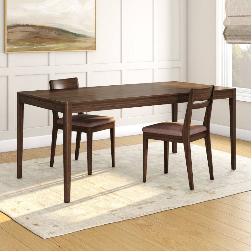 Alt View 3. Grain & Grove - Crew Dining Table (72in), Walnut - Walnut.