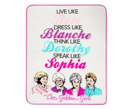 Silver Buffalo - The Golden Girls "Live Like" Micro Plush Throw Blanket | 45 x 60 Inches - Purple