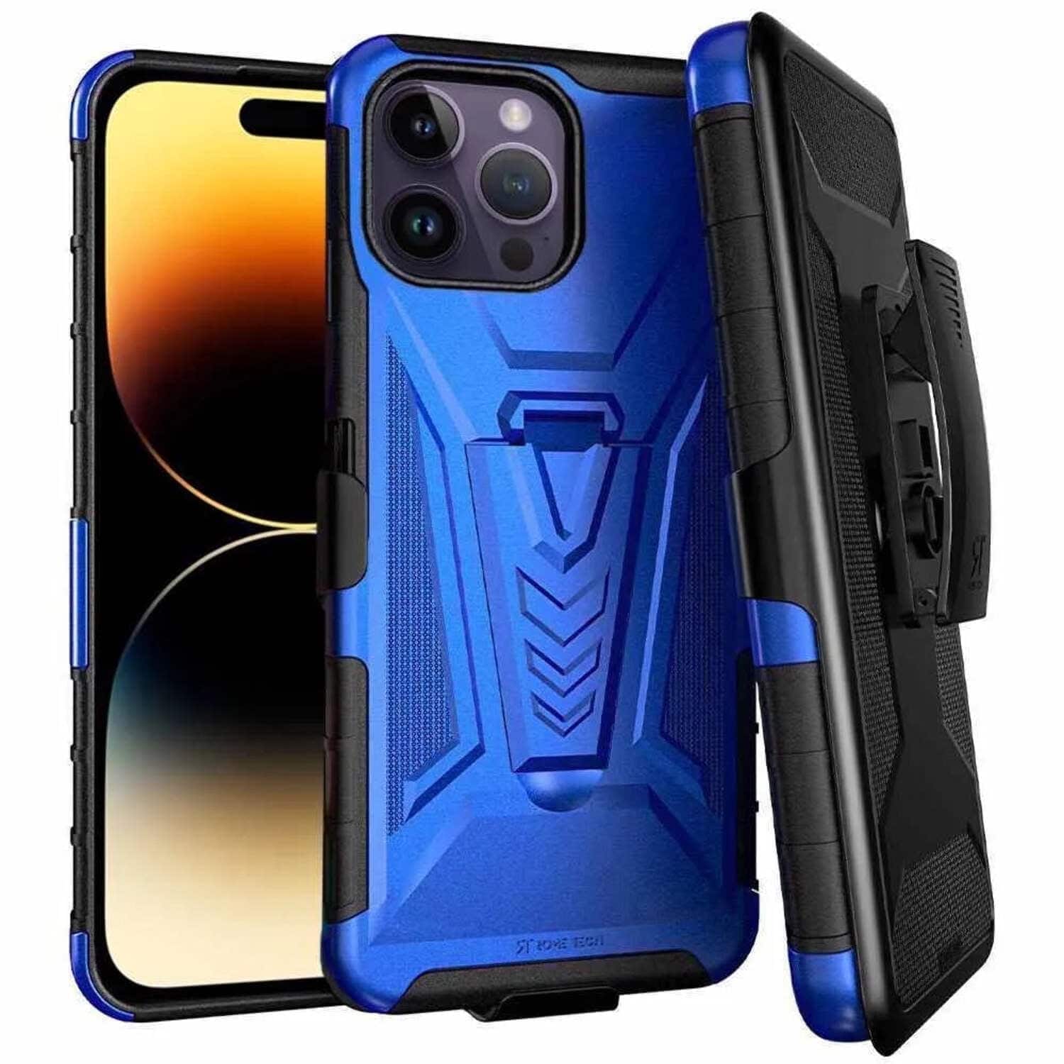 RomeTech - Rome Tech Dual Layer Holster Case for iPhone 14 Pro - Blue