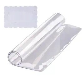 VEVOR - Clear Table Cover Protector, 12" x 12"/305 x 305 mm Table Cover, 1.5 mm Thick PVC Plastic Tablecloth - Transparent