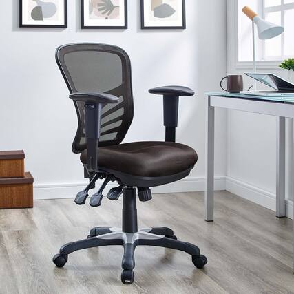 Front. Modway - Articulate Mesh Office Chair by Modway - Brown.