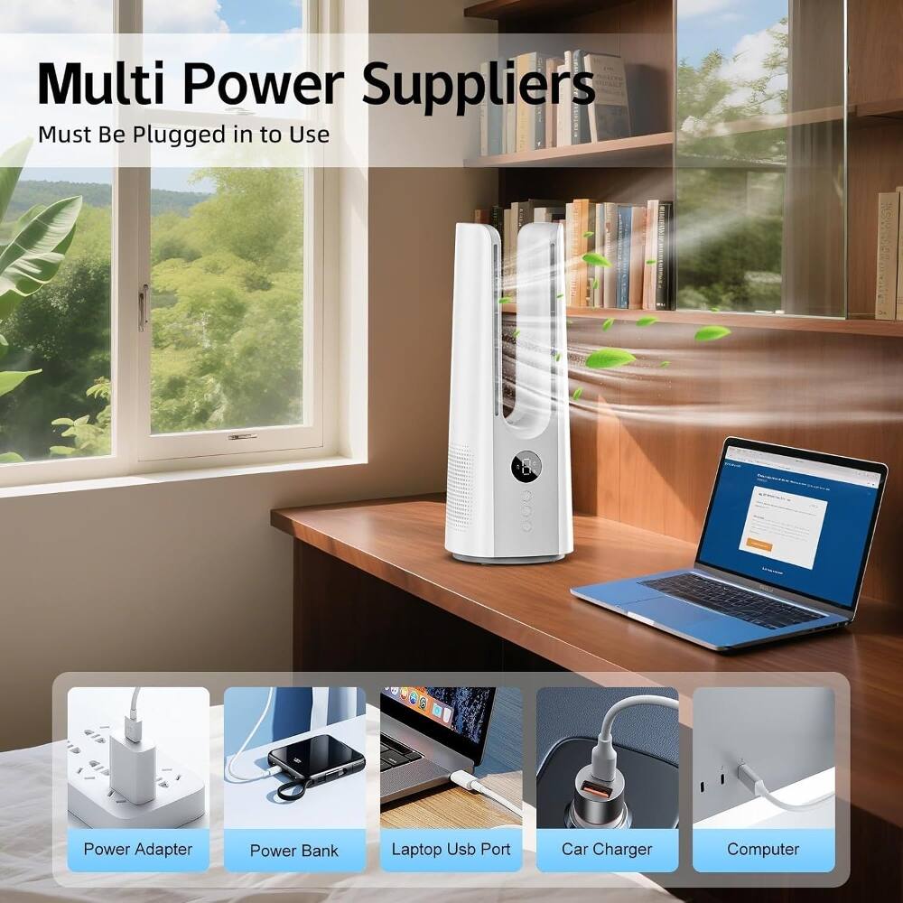 Multi Power Suppliers Must Be Plugged in to Use

- Power Adapter
- Power Bank
- Laptop Usb Port
- Car Charger
- Computer