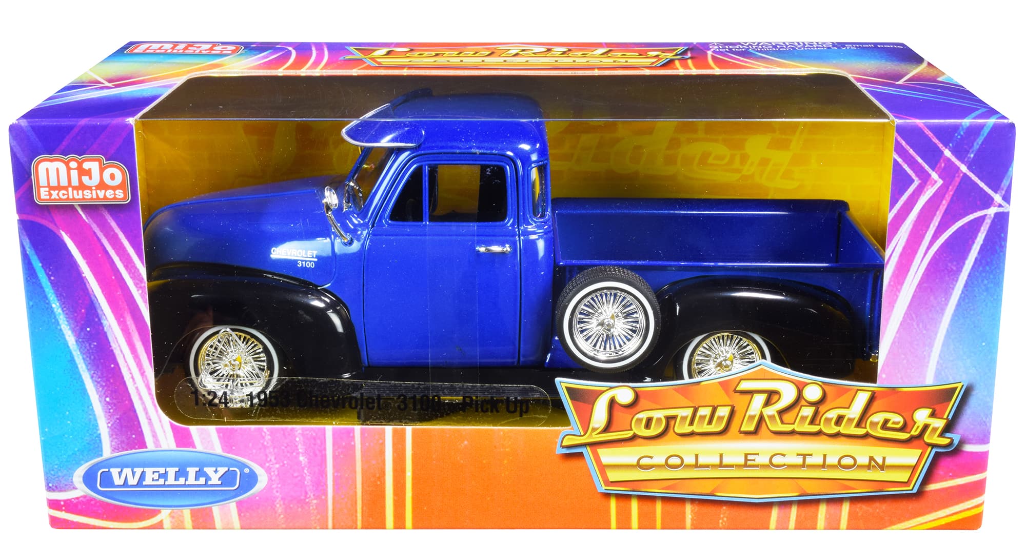 "1953 Chevrolet 3100 Pickup Truck Blue and Black ""Low Rider Collection"" 1/24 Diecast Model Car by Welly" price history on PriceWatchPro