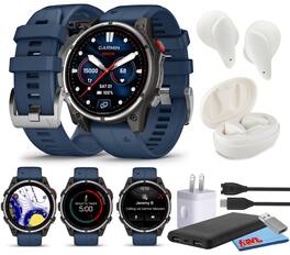 Bundle - Garmin - quatix 8 Pro 47mm Smartwatch P-Bank + Earbuds - Black - (2025)
