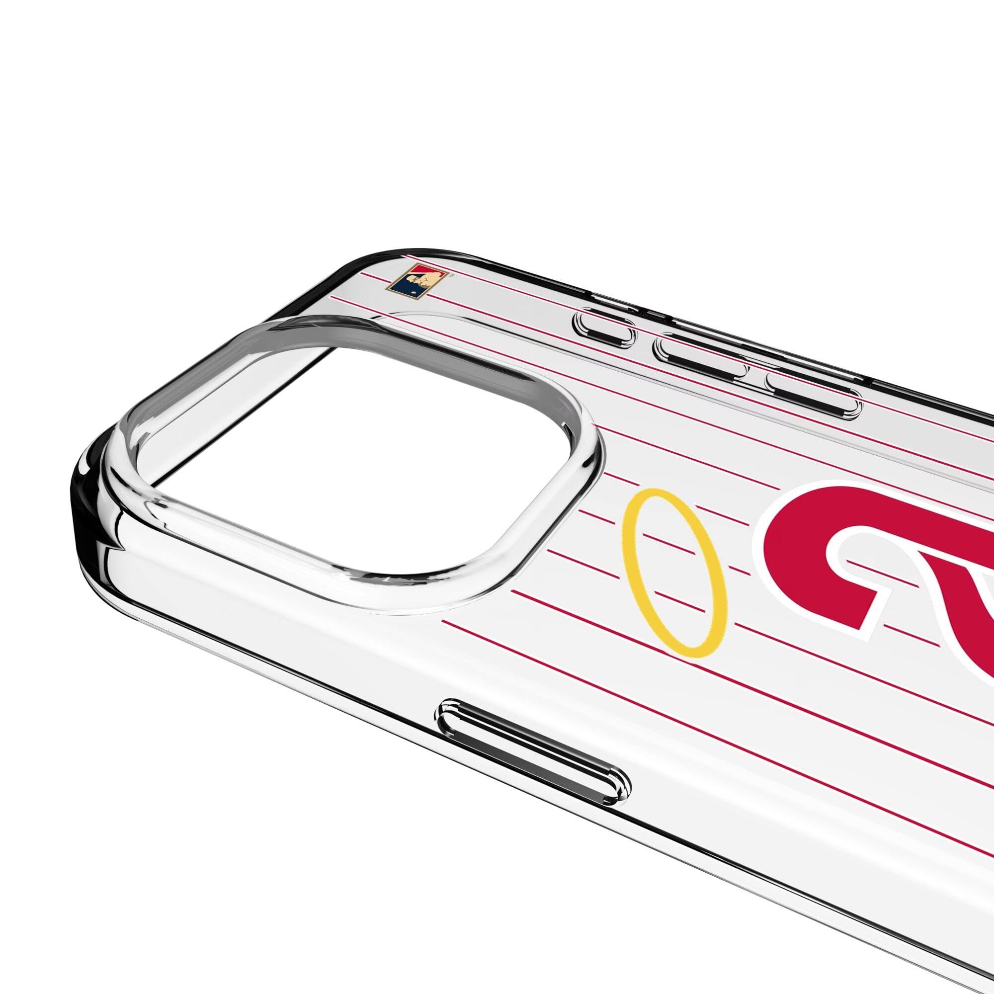 Alt View 2. Keyscaper - Los Angeles Angels 1971 Cooperstown Pinstripe iPhone Clear Case - 13 Pro Max - Multicolor.