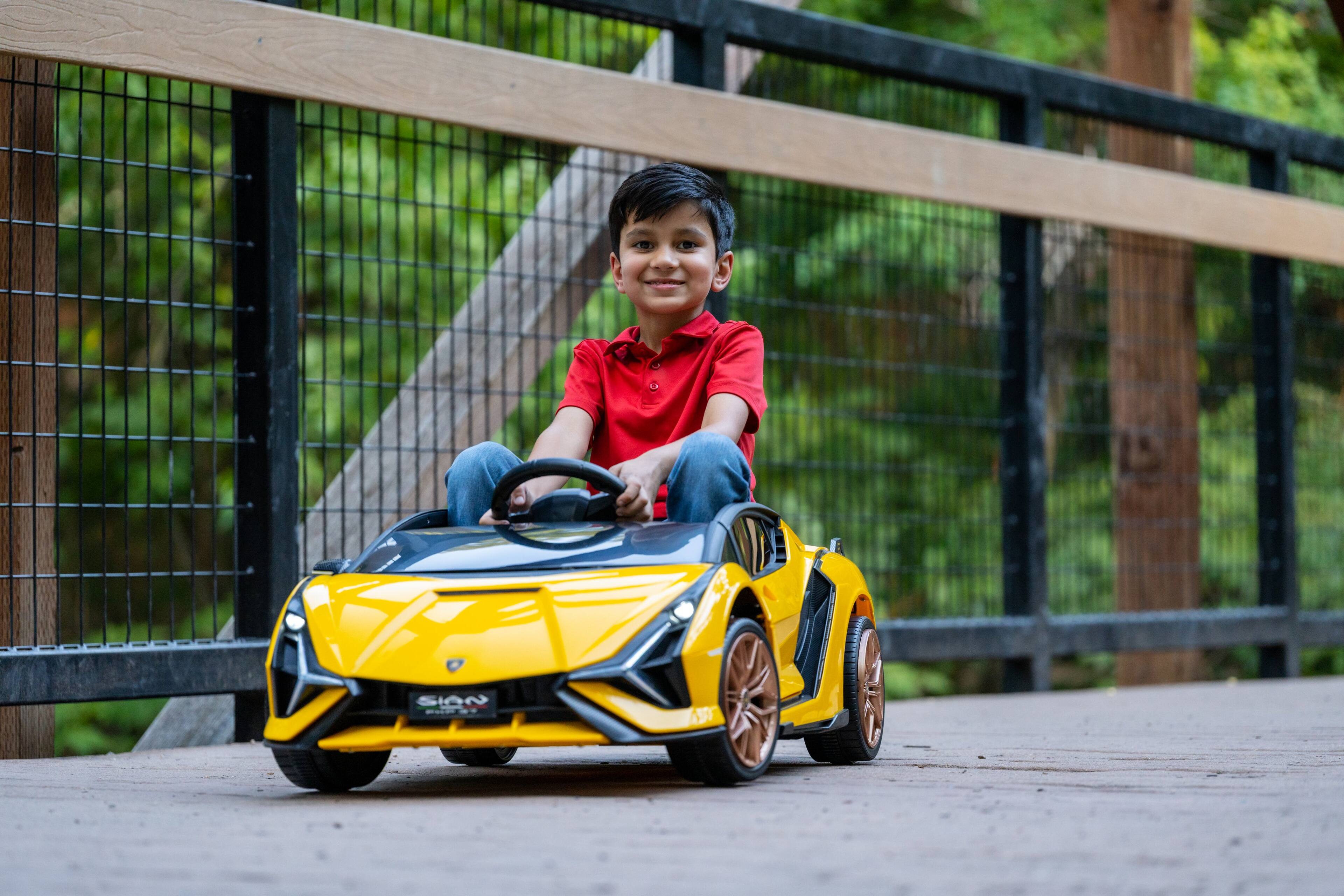 Alt View 12. Best Ride On Cars - Lamborghini Sian 12V Yellow - Yellow.