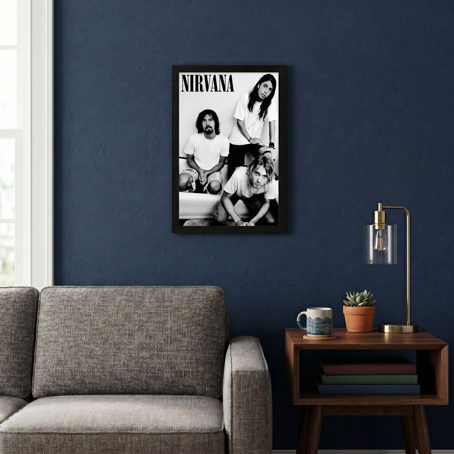 Alt View 2. PopMarket - Nirvana - Nirvana - Band 11x17 Framed Gel Coat - Multicolor.