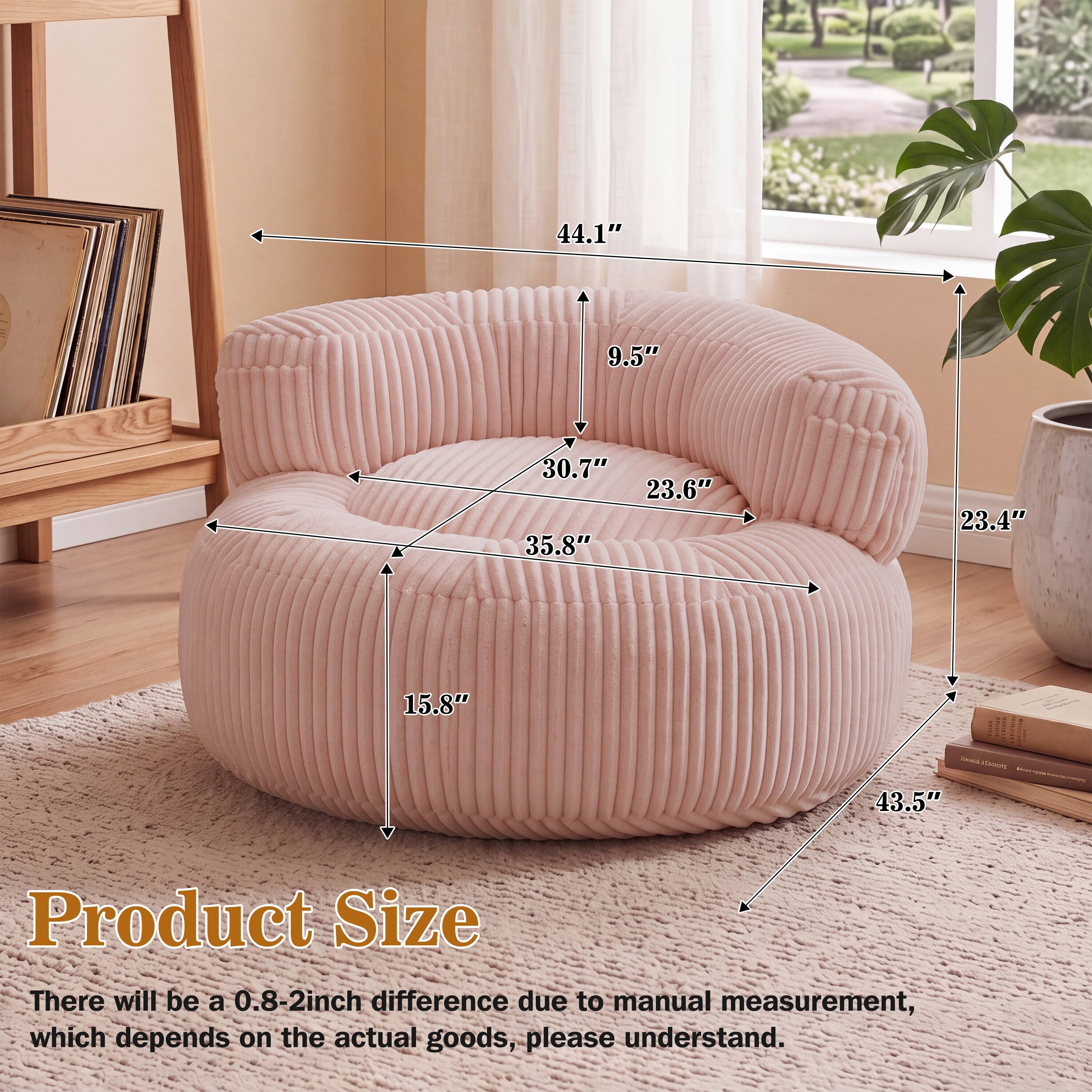 44.1"  
9.5"  
30.7" 23.6" 35.8"  
23.4"  
15.8"  
43.5"  

Product Size  
There will be a 0.8-2inch difference due to manual measurement, which depends on the actual goods, please understand.