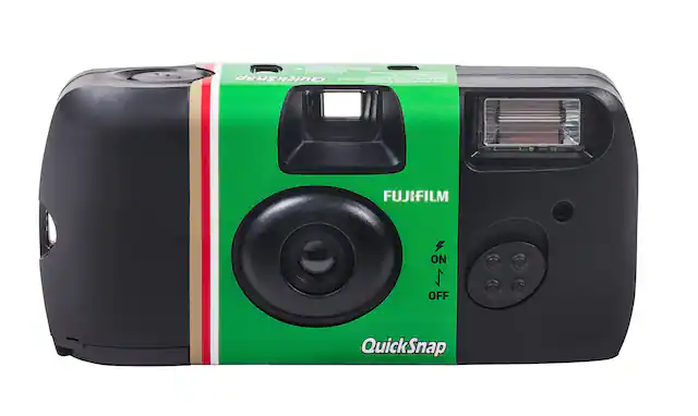 The text on the image reads: "Fujifilm QuickSnap."