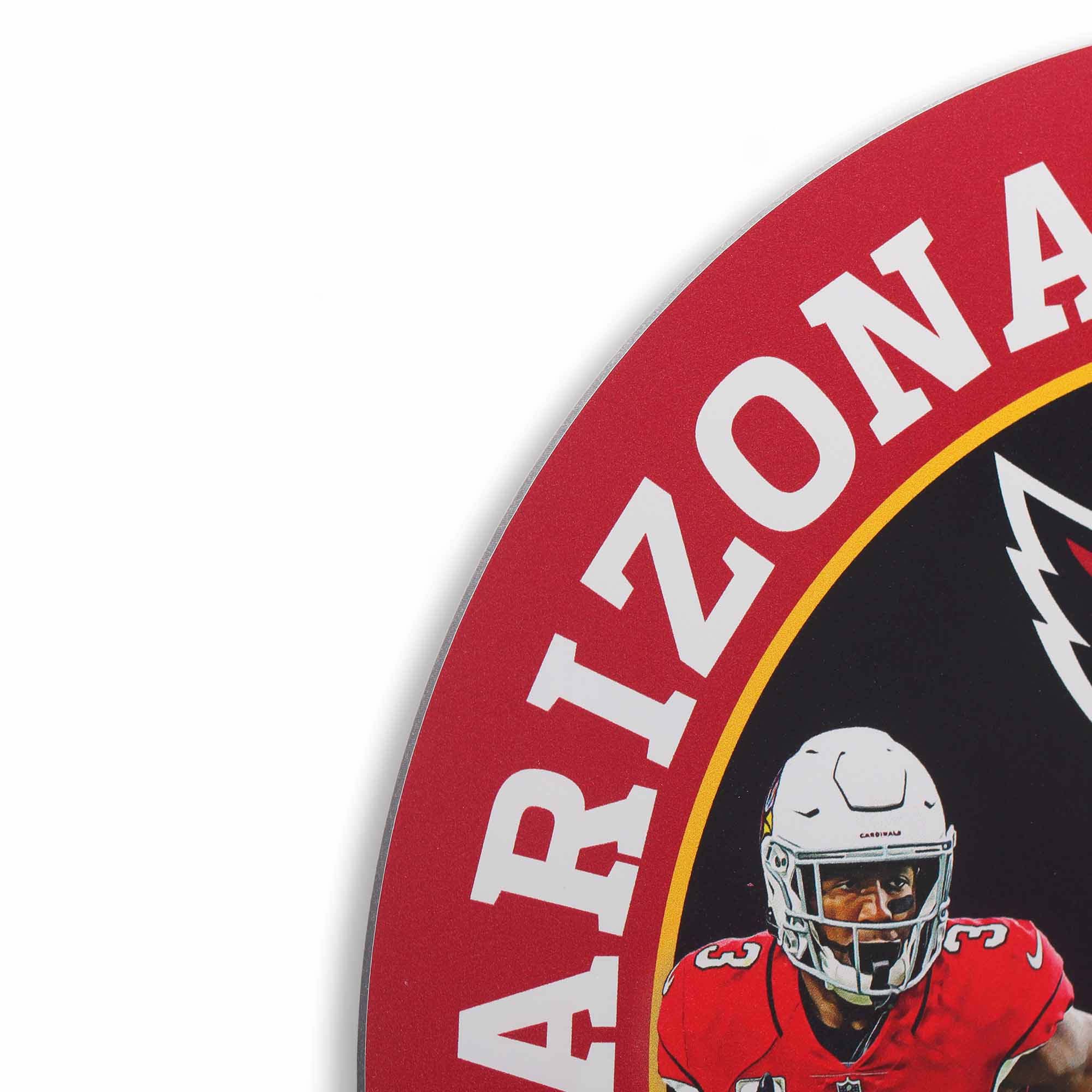 Alt View 3. Open Road Brands - Arizona Cardinals Team Stars 11" Round Metal Sign - Multicolor.