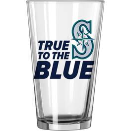 Logo Brands - Seattle Mariners 16oz. Team Slogan Pint Glass - Multicolor