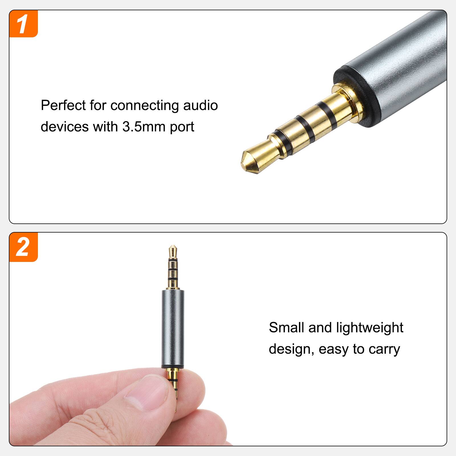 1. Perfect for connecting audio devices with 3.5mm port

2. Small and lightweight design, easy to carry