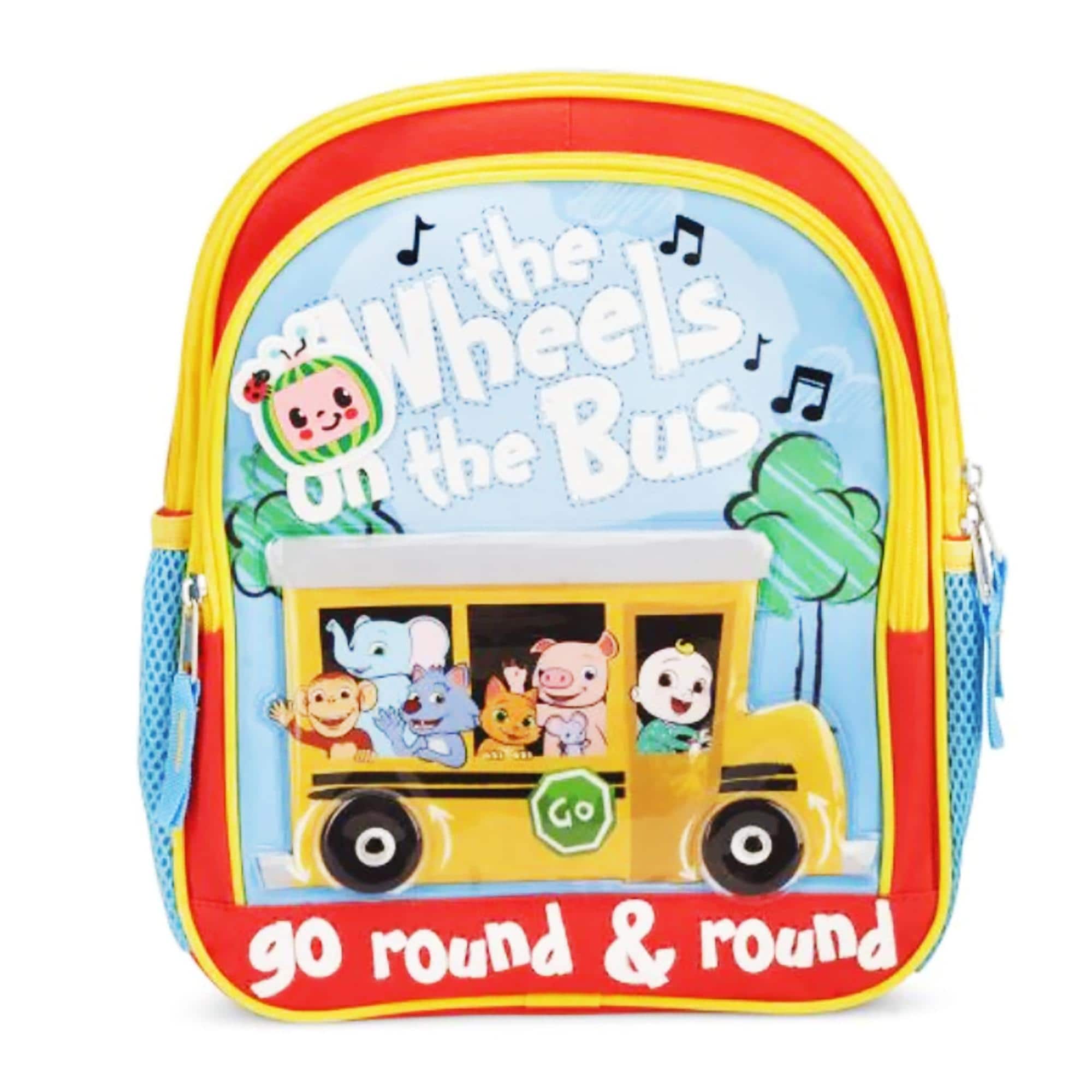 Disney - Cocomelon Wheels on the Bus 12 Inch Kids Backpack - Red