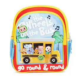 Disney - Cocomelon Wheels on the Bus 12 Inch Kids Backpack - Red