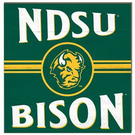 Jardine - NDSU Bison 10'' x 10'' Retro Team Sign - Green