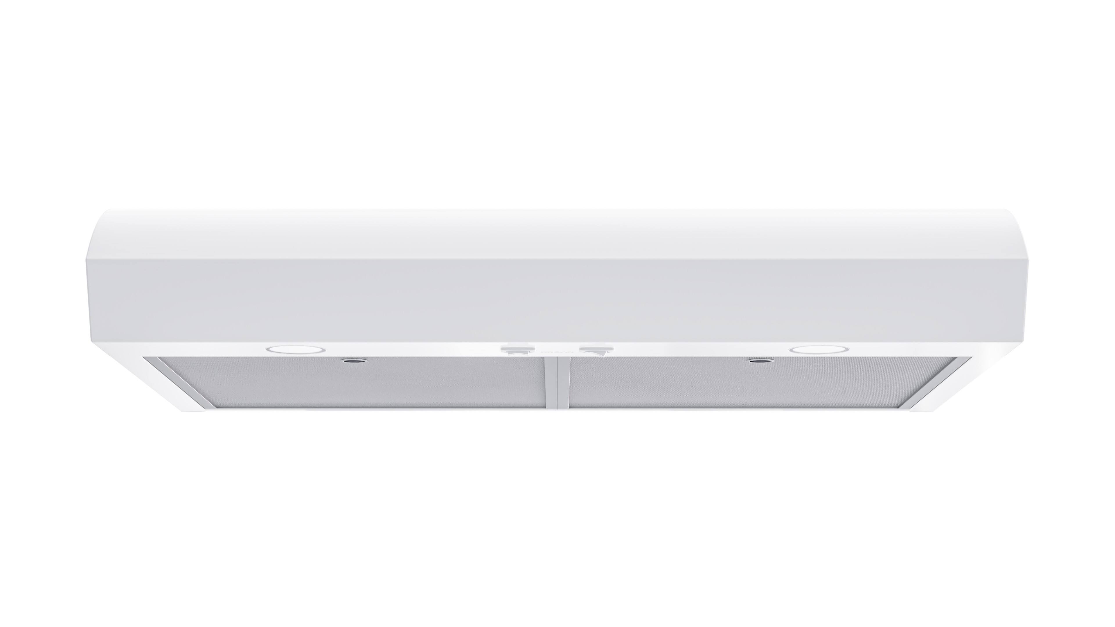 Alt View 3. Broan - Broan-NuTone 30-Inch Under Cabinet Range Hood, ENERGY STAR, 350 Max Blower CFM - White.