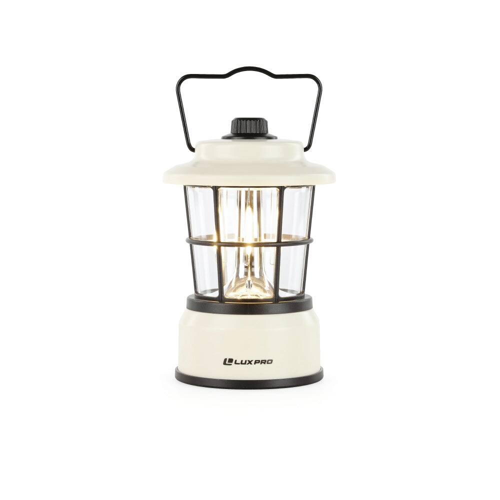 Angle. LUXPRO - Retro LED Lantern, 265 Lumens - Beige.