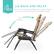 LIE BACK AND RELAX
Built with freely adjustable back and footrests so you can find and enjoy the perfect angle
160° Degrees