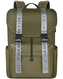 DTTO - Travel Laptop Backpack, Vintage Anti-Theft Water Resistant 23L Backpack with USB Port for 15.6" Notebook - Yellow