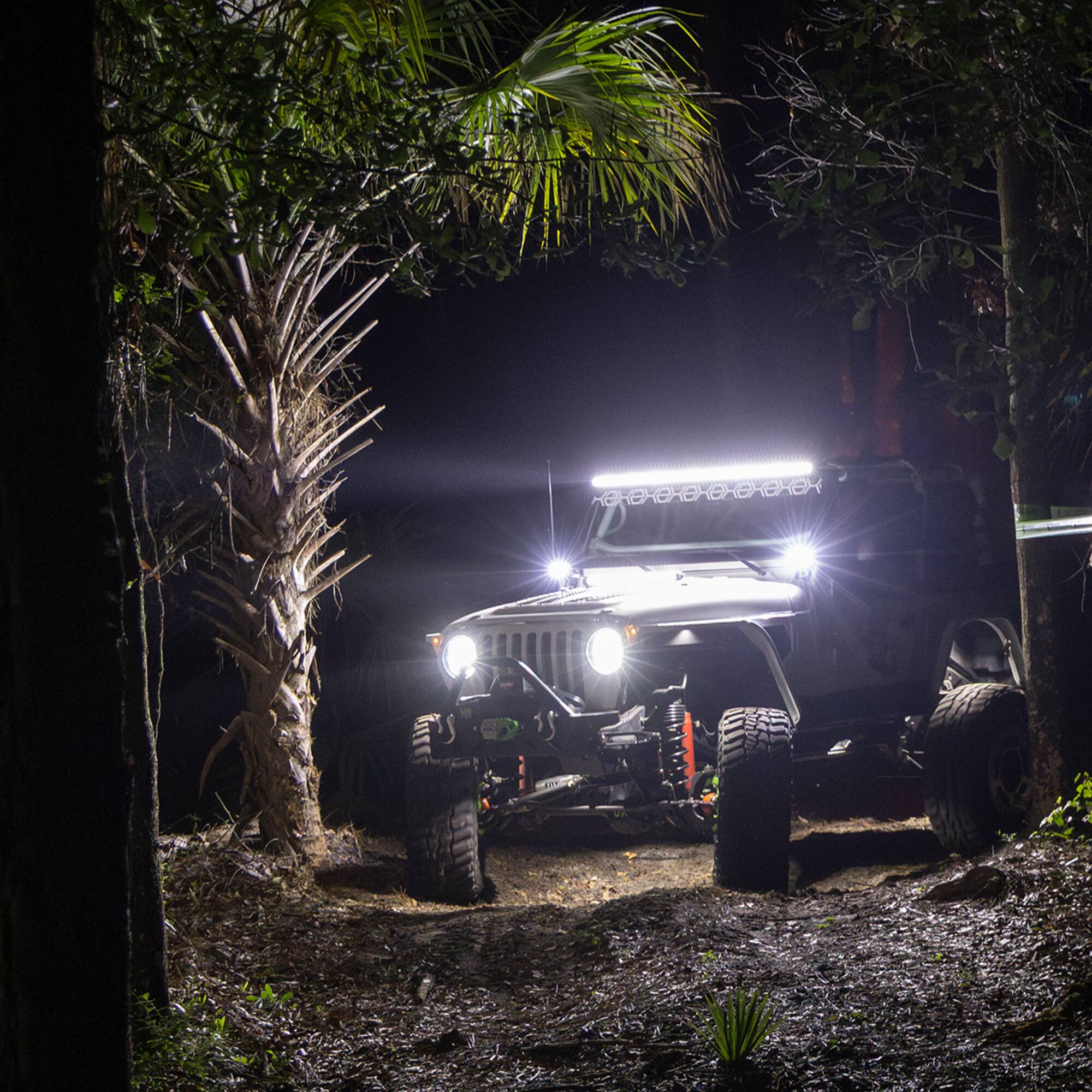 Alt View 7. Stinger - HEXCORE 50” Universal Off-Road Straight LED Light Bar, Amber/White Flood & Spot Combo Beam for Cars, Trucks, Jeeps, UTVs - Black.