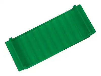 Front. CONTROLTEK - CONTROLTEK Dimes Coin Tray, 10 Compartments, Green (560562) - Green.