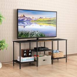 Hirose Alice - 50 Inch Tv Stands For Living Room Entertainment Center With Storage 43 40 32 Console Table Bedroom Offic - Black
