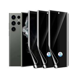 Home Collection - 3-Pack Anti-Spy Hydrogel Privacy Screen Protector for Samsung Galaxy S23 Ultra – Full Coverage - Black (Privacy Tint)