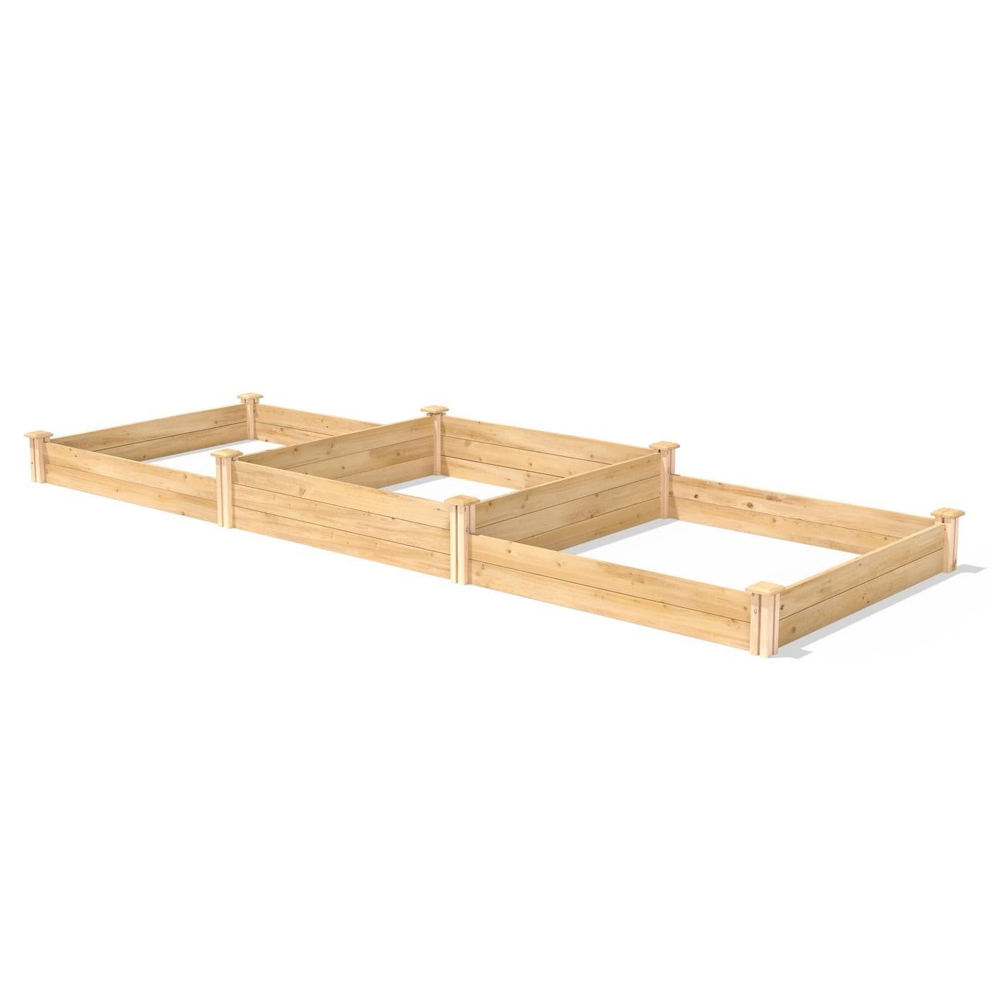 SlickBlue - Farmhouse Style Cedar Wood Raised Planter Bed for Outdoor Gardening - Natural