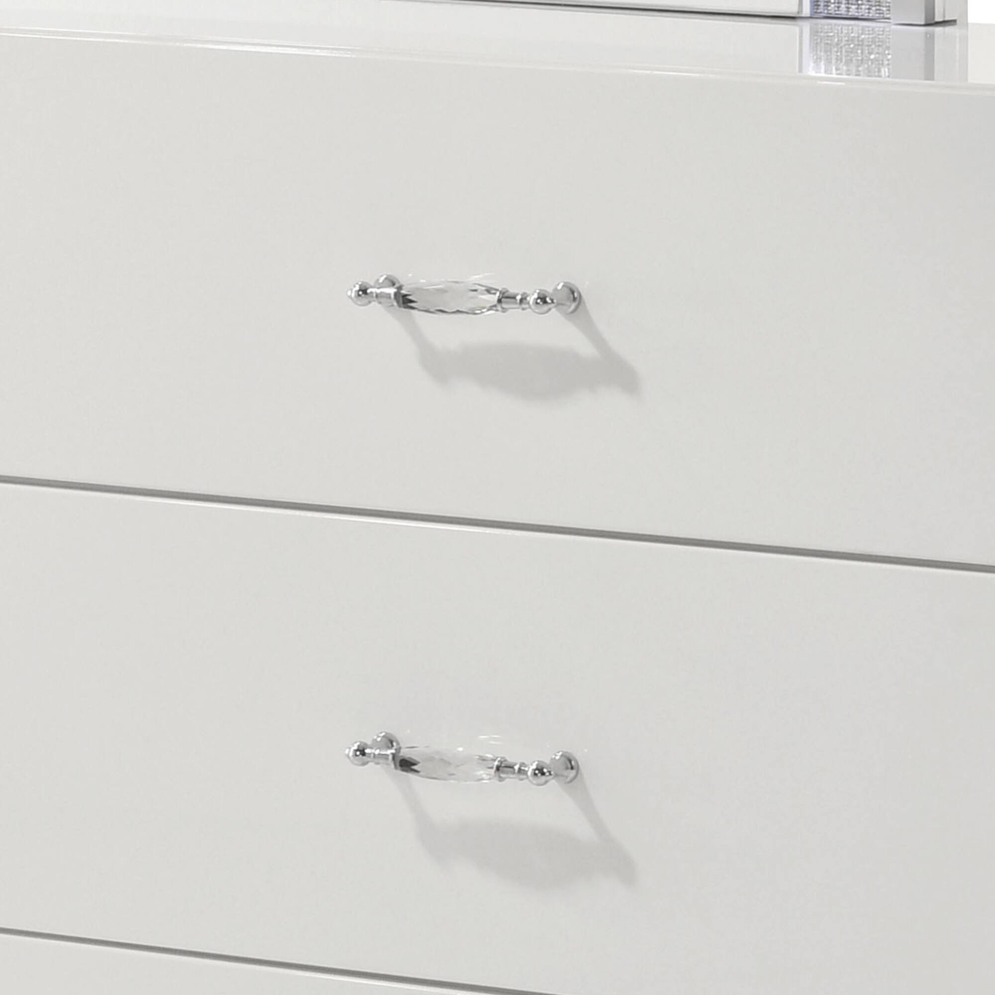 Alt View 1. Vaczon - 6-Drawer Dresser, Wooden Chest of Drawers with Metal Drawer Glides, Storage Cabinet for Living Room, Hallway, Apartment - White.