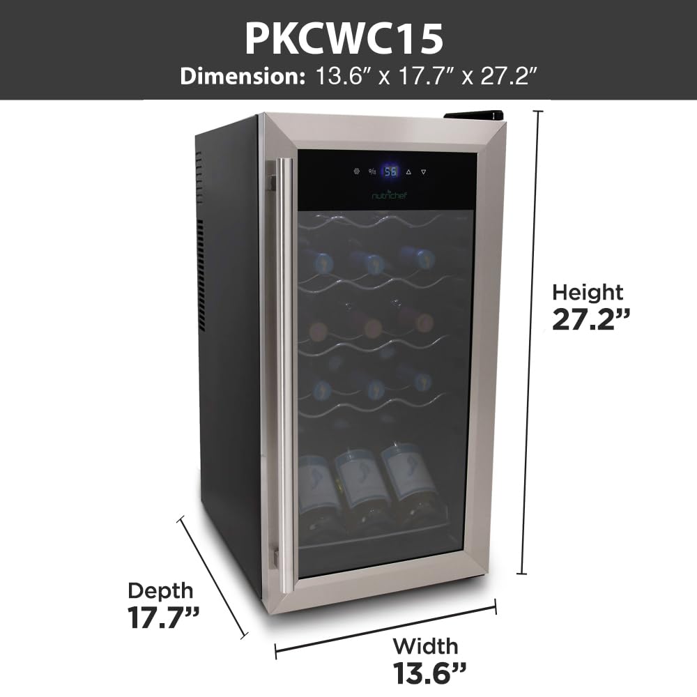 PKCWC15  
Dimension: 13.6" x 17.7" x 27.2"  
Height: 27.2"  
Depth: 17.7"  
Width: 13.6"