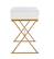Left. Linon Home Décor - Edmore Two-Drawer Campaign Desk - White & Gold.