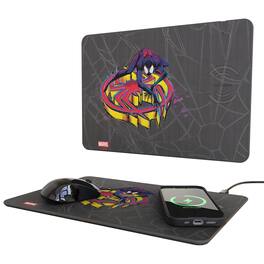 Keyscaper - Marvel Badge 15-Watt Wireless Charger and Mouse Pad - Miles Morales 2