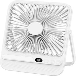 Loheer - Portable Travel Fan Cruise Approved, 8000mAh Ultra-Thin Quiet Rechargeable Desk Fan with Timer & LED Display