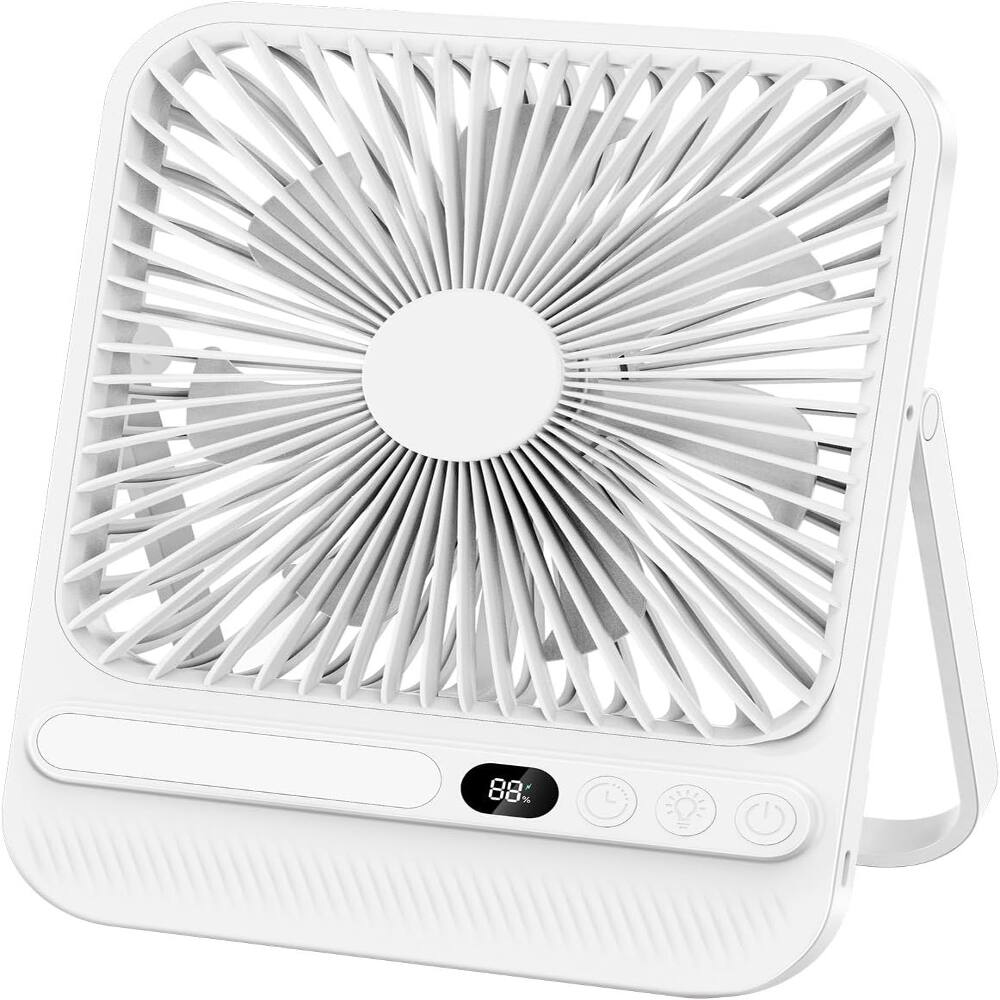 Front. Loheer - Loheer Portable Travel Fan Cruise Approved, 8000mAh Ultra-Thin Quiet Rechargeable Desk Fan with Timer & LED Display.