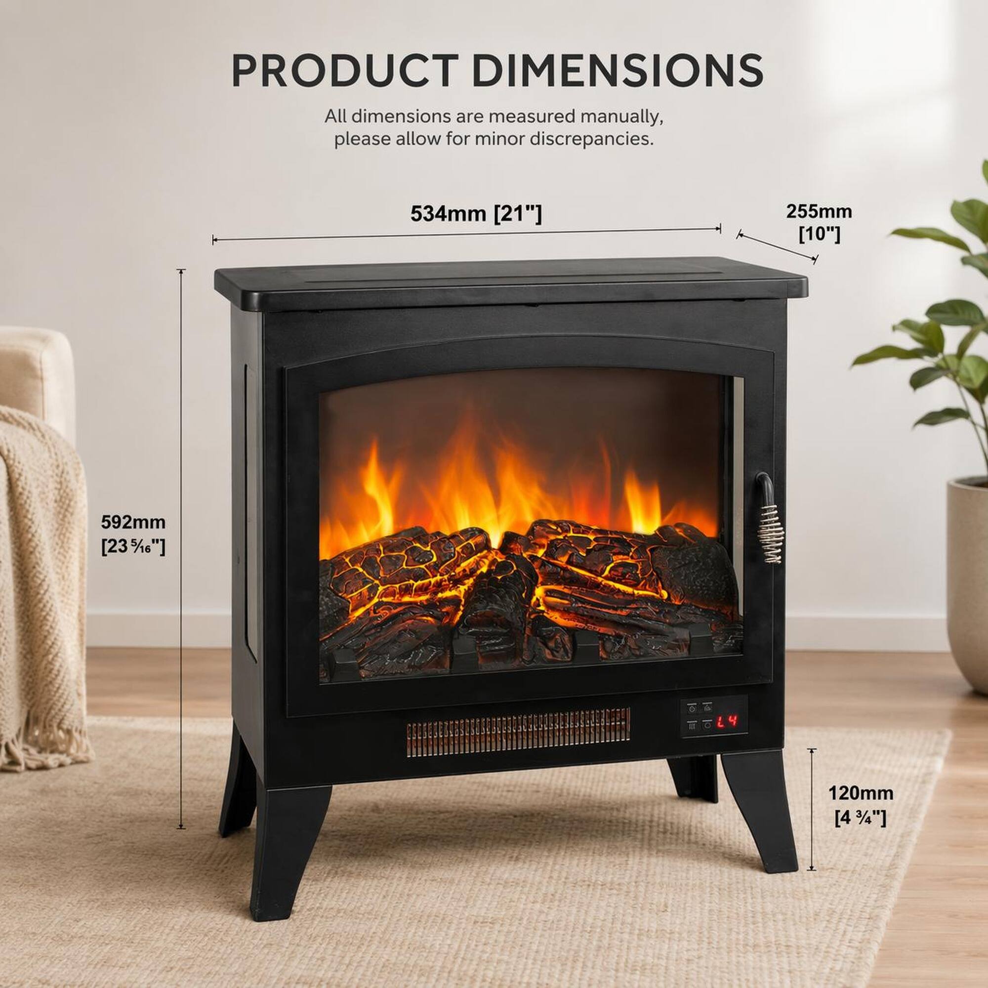 PRODUCT DIMENSIONS  
All dimensions are measured manually, please allow for minor discrepancies.  
534mm [21"]  
255mm [10"]  
592mm [23½"]  
120mm [4¾"]