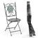 Front. Costway - Set of 4 Mosaic Chairs for Patio with Decorative Backrest Heavy-Duty Frame - Black.