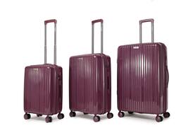LOVMOR - 3-Piece PP Luggage Set 20/24/28" Spinner - Dark Purple