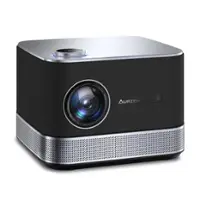 AURZEN BOOM 3 All-in-One Streaming Smart Projector, 36W Stereo Speakers, Auto Focus&Keystone, Netflix Official Licensed - Black - Front_Zoom