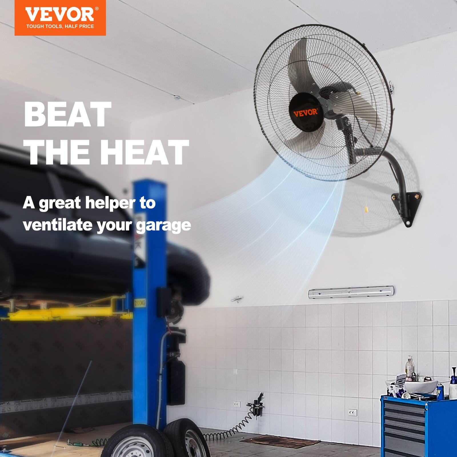 VEVOR TOUGH TOOLS, HALF PRICE
BEAT THE HEAT
A great helper to ventilate your garage