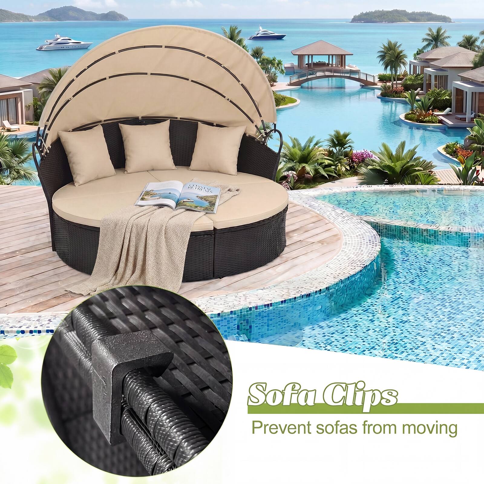 Sofa Clips  
Prevent sofas from moving