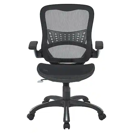 Front. Office Star Products - Mesh Seat and Back Manager’s Chair - Black.