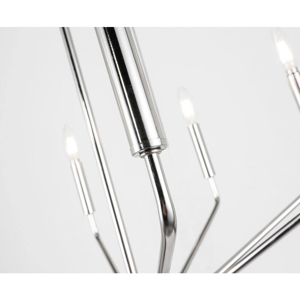 Alt View 1. Living District - Enzo 4 Light Chrome Pendant - Chrome.