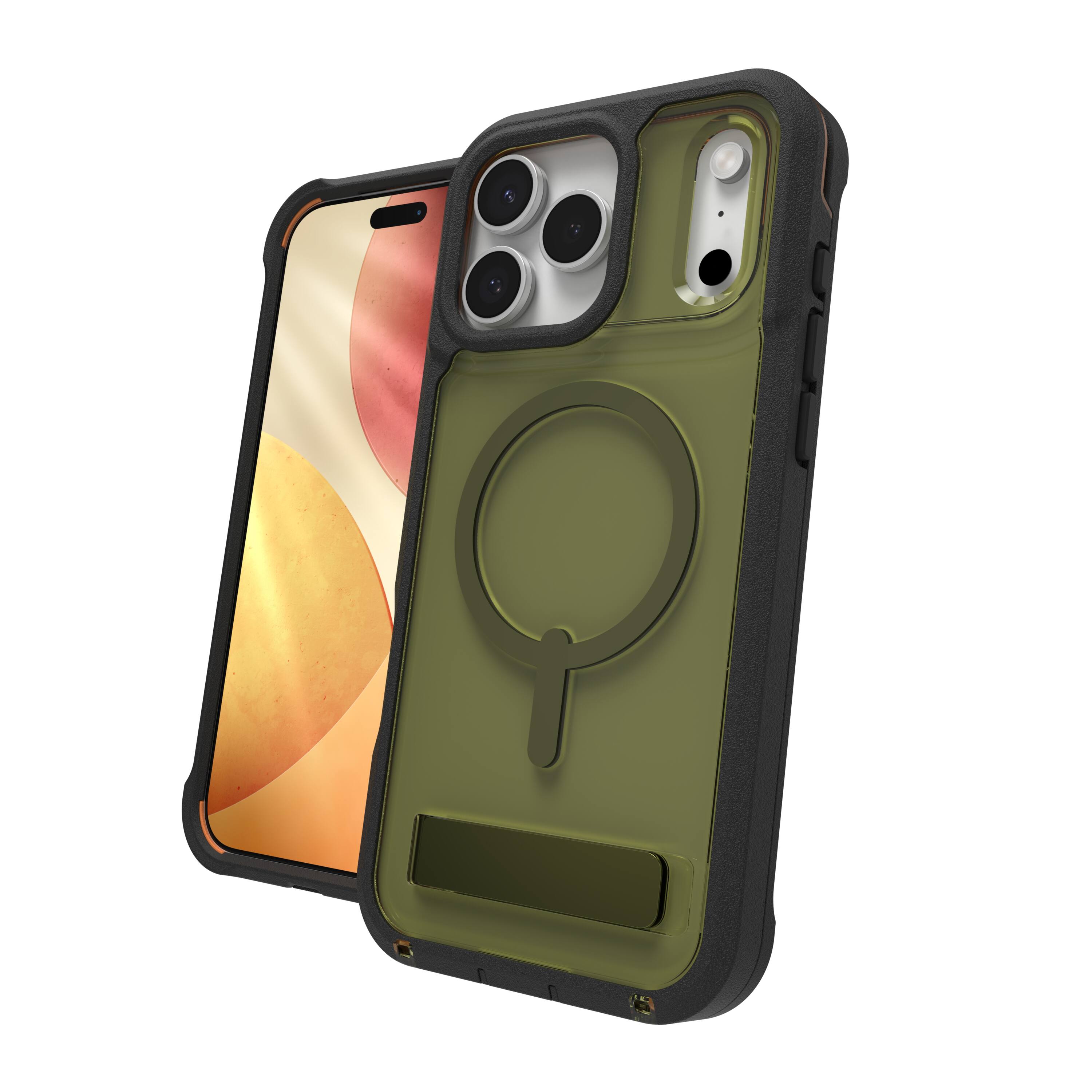 Alt View 7. ZAGG - Rainier Snap with Kickstand for Apple iPhone 17 Pro Max - Sea Kelp.