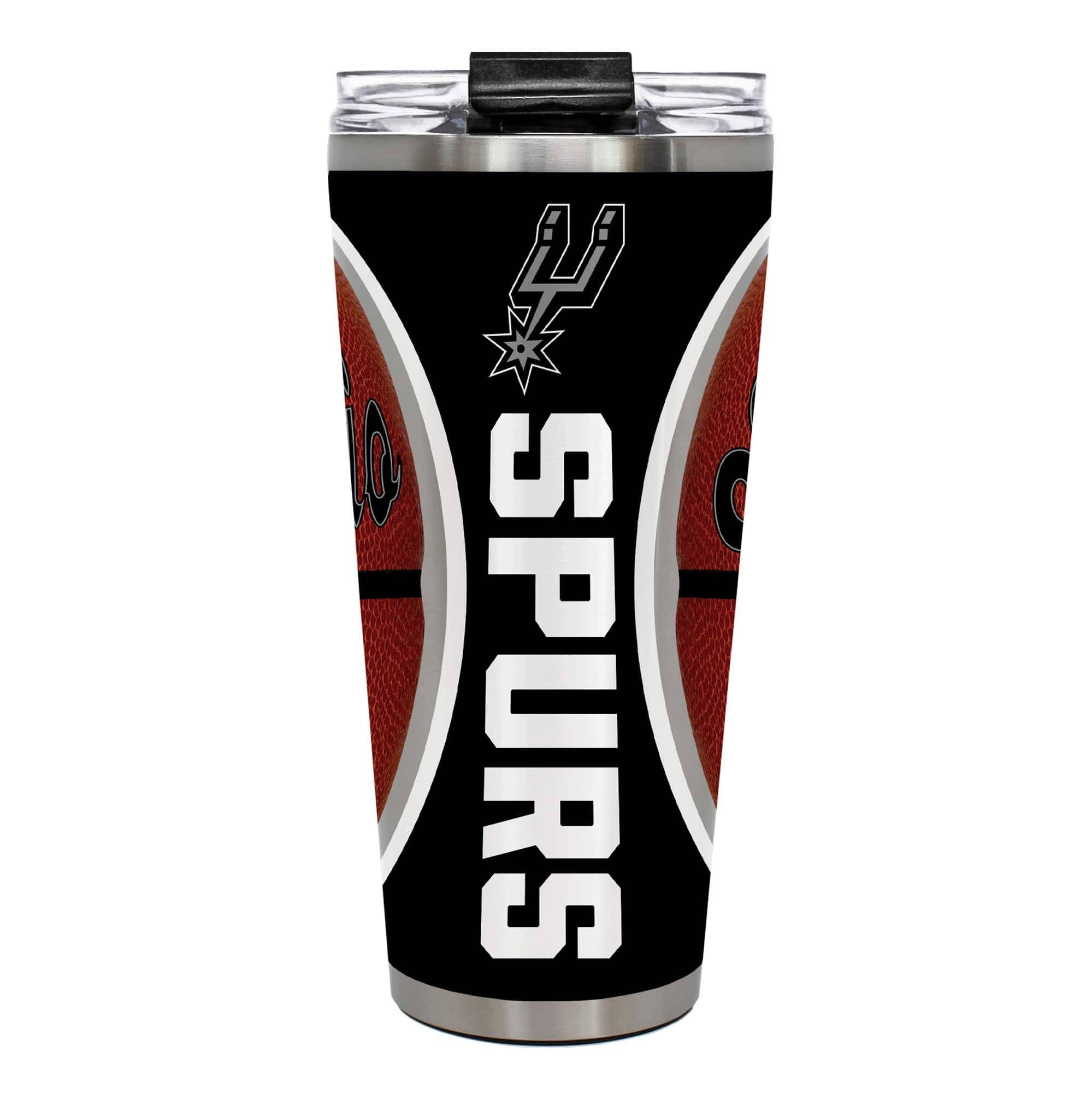 Great American Products - San Antonio Spurs 32oz. Big Slim Game Ball Travel Tumbler - Brown