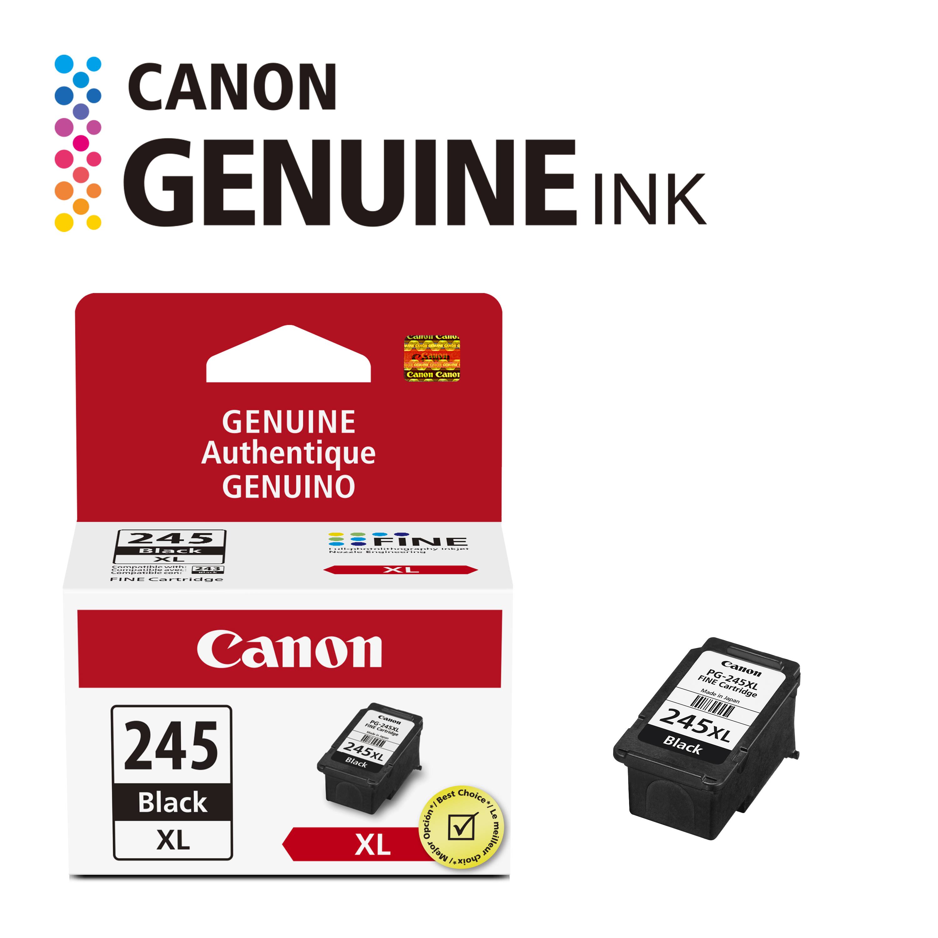 CANON GENUINE INK  
A CAmn Canm GENUINE Authentique GENUINO 245 Black I PUNT MOE IdIE Cartridge IFINE  
Canon S 245 245XL Black Best Choice Le XL option meilleur XL Peto A dvade PG Cnon FONE 245XL - Cartridge 245XL Black