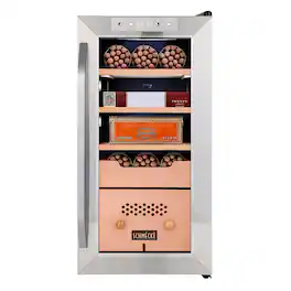 Schmecke - 250 Cigar Humidor Cabinet with 3 in 1 Precise Cooling, Heating & Humidity Control - Stainless Steel