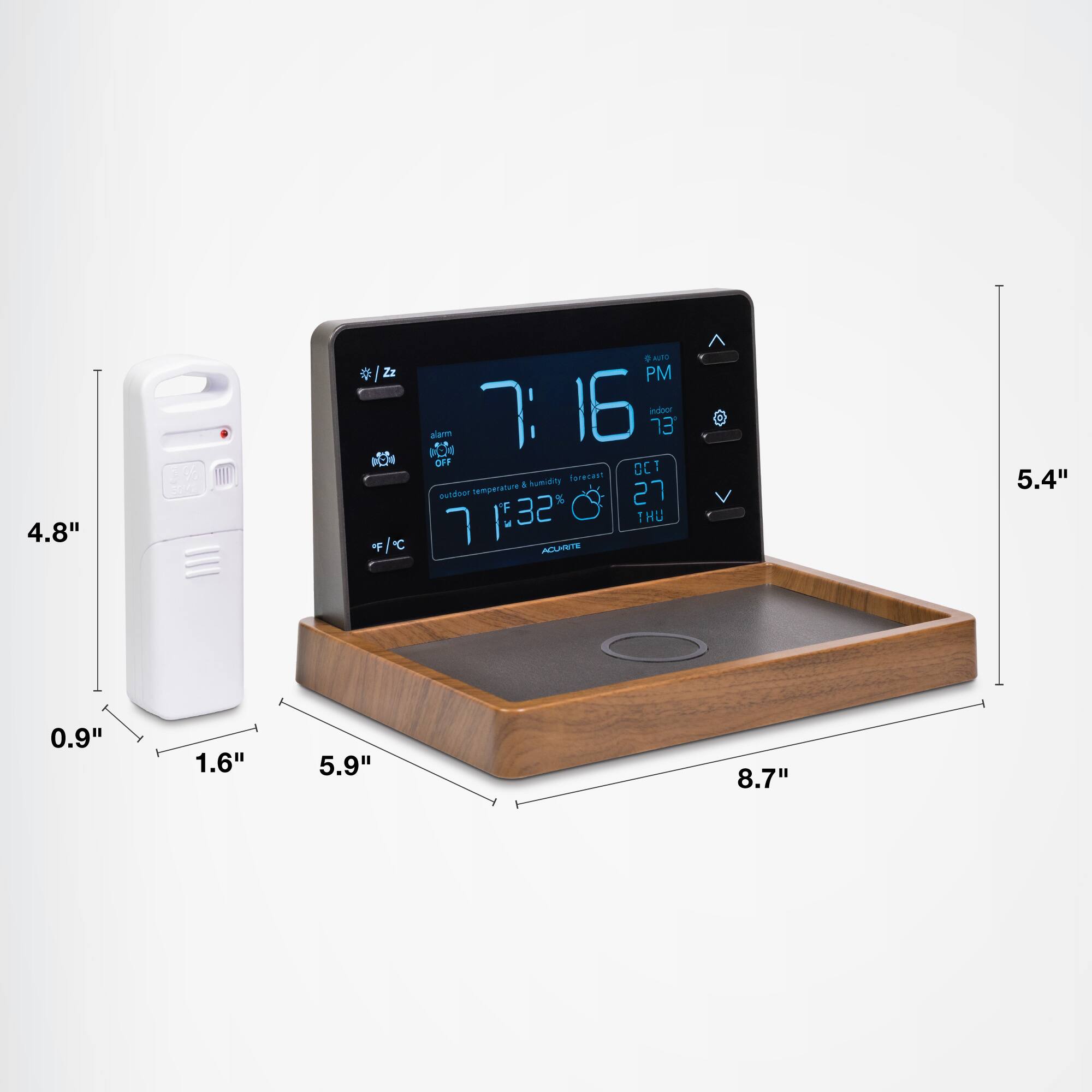 Alt View Zoom 11. AcuRite - Valet Weather Station - Black/Tan.