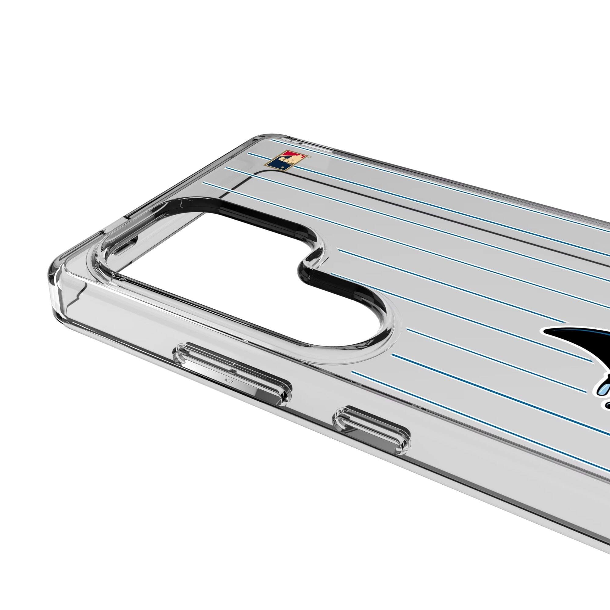 Alt View 2. Keyscaper - Tampa Bay Rays Cooperstown Galaxy Clear Case - S21 - Multicolor.