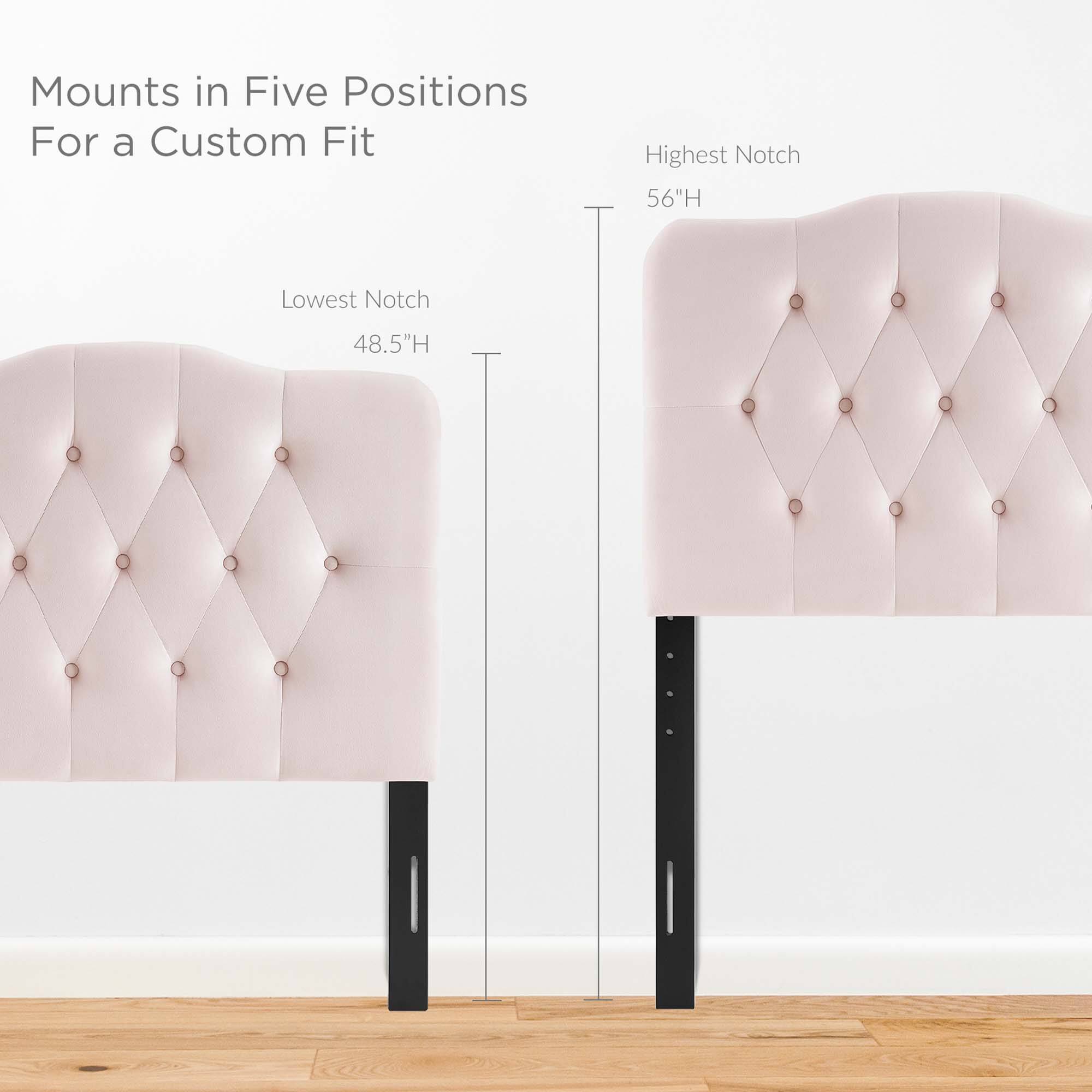 Mounts in Five Positions For a Custom Fit

Highest Notch 56"H

Lowest Notch 48.5"H